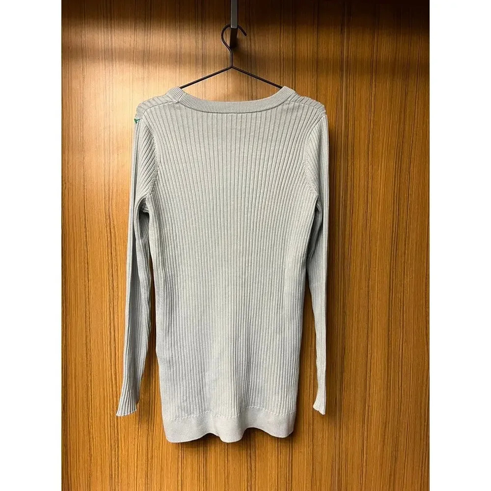 Athleta Women's XL Lincoln Park Blue Long Sleeve Tunic Ribbed Pullover Sweater - Picture 6 of 6
